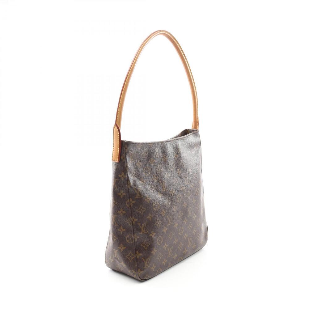 Louis Vuitton Looping Shoulder Bag Canvas Leather Monogram Brown